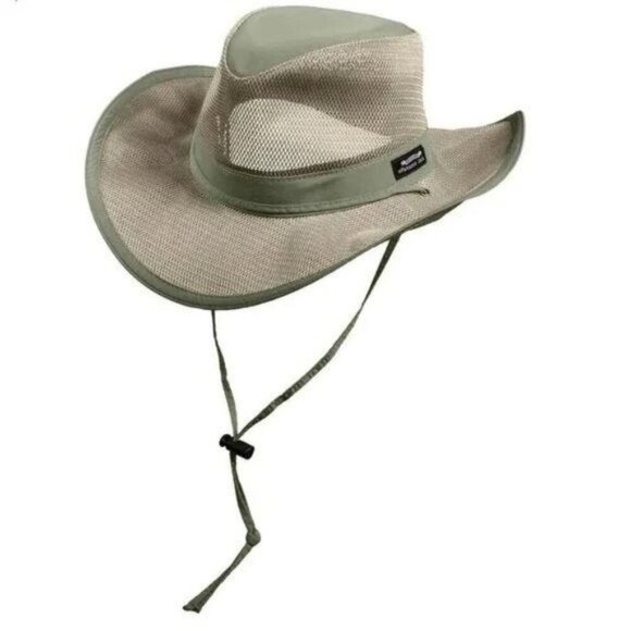 Panama Jack Mesh Seven Seas Safari Original Hat Khaki Light Green Fossil Size XL - Picture 1 of 8